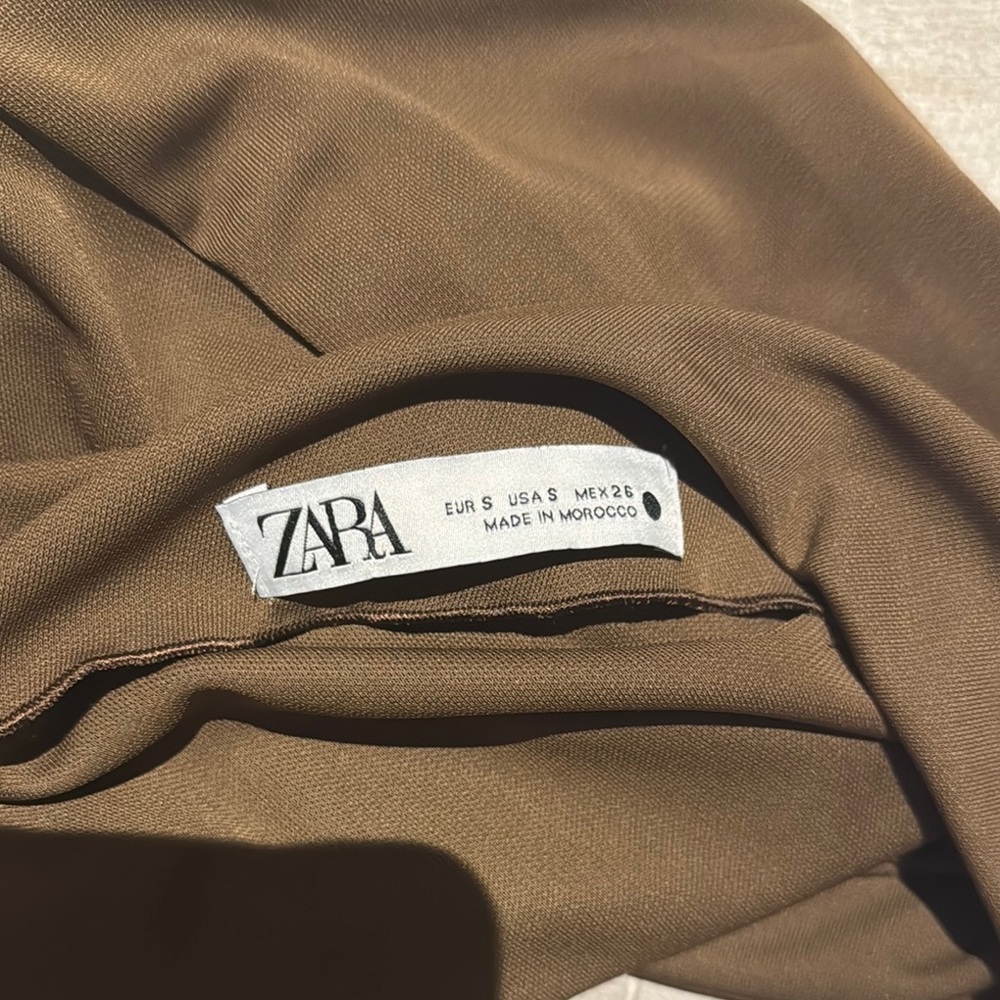 Zara brown draped top - Picture 4 of 4